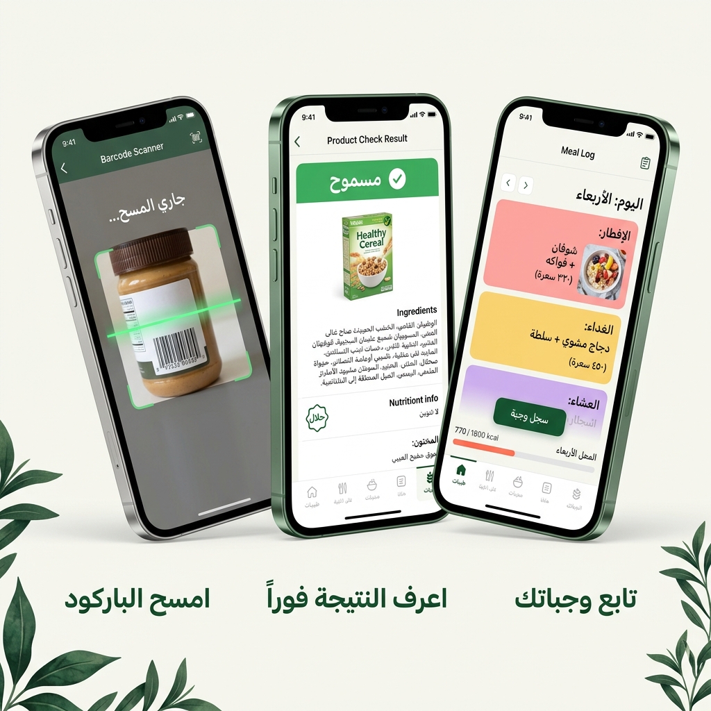 طيبات - امسح الباركود، اعرف النتيجة فوراً، تابع وجباتك